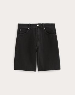 Alternative view of The OG Baggy Jean Short | Washed Black