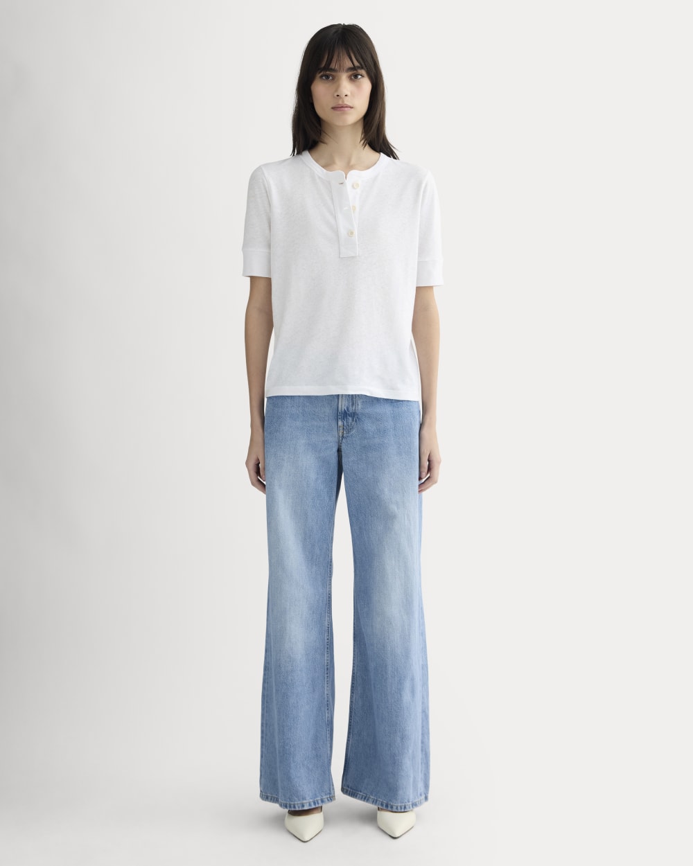 The Henley in Cotton Linen | White - Image 3