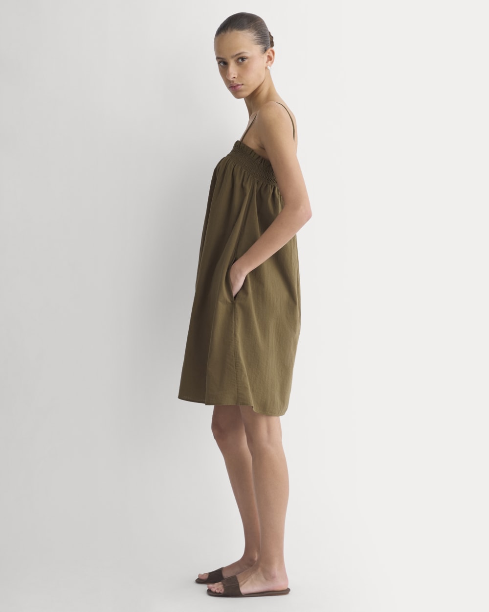 Gauze Smocked Dress | Beech - Image 3