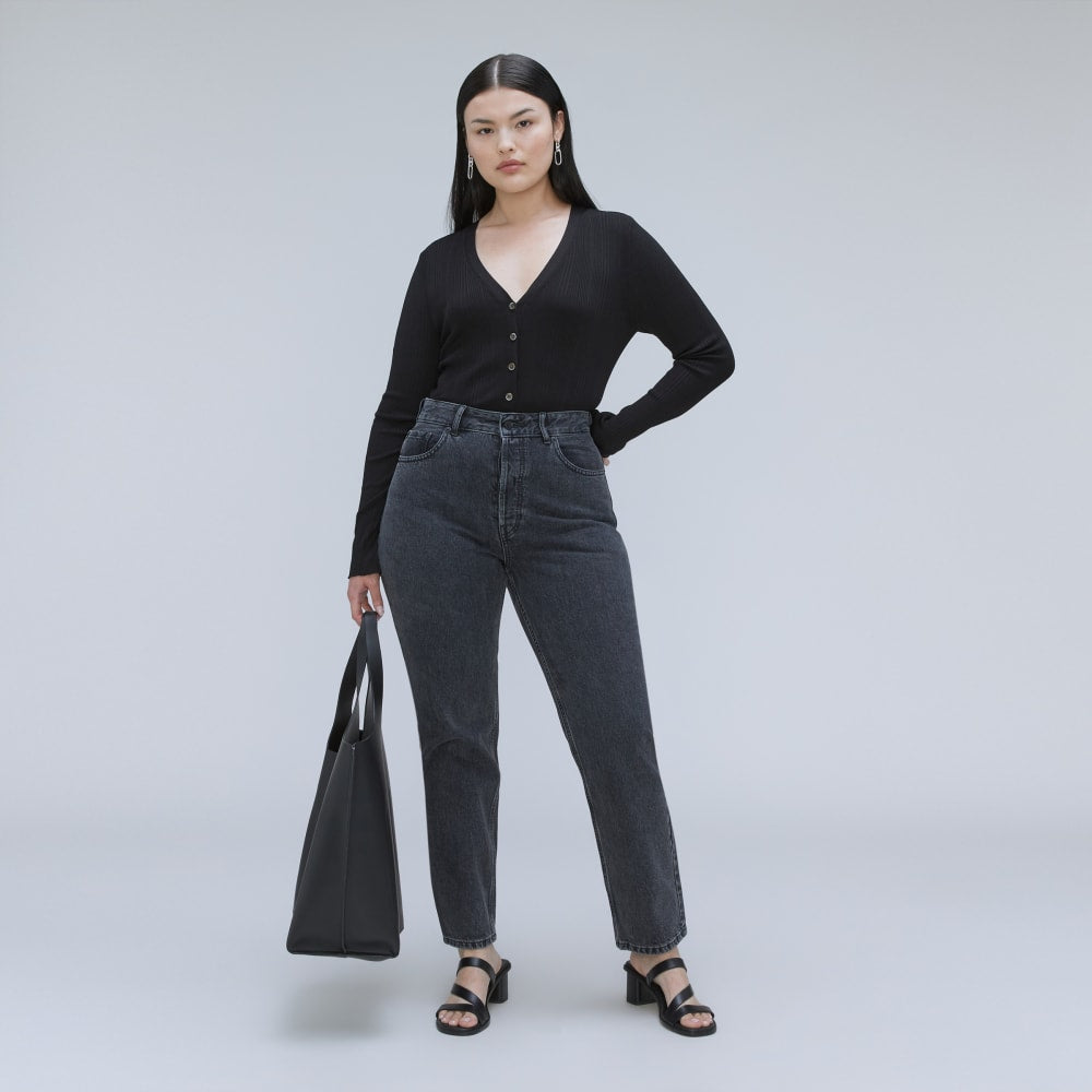 The '90s Cheeky Hourglass Jean | Washed Black | 28.5 Inseam