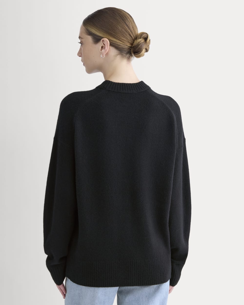 Cashmere Boyfriend Sweater | Black - Image 5