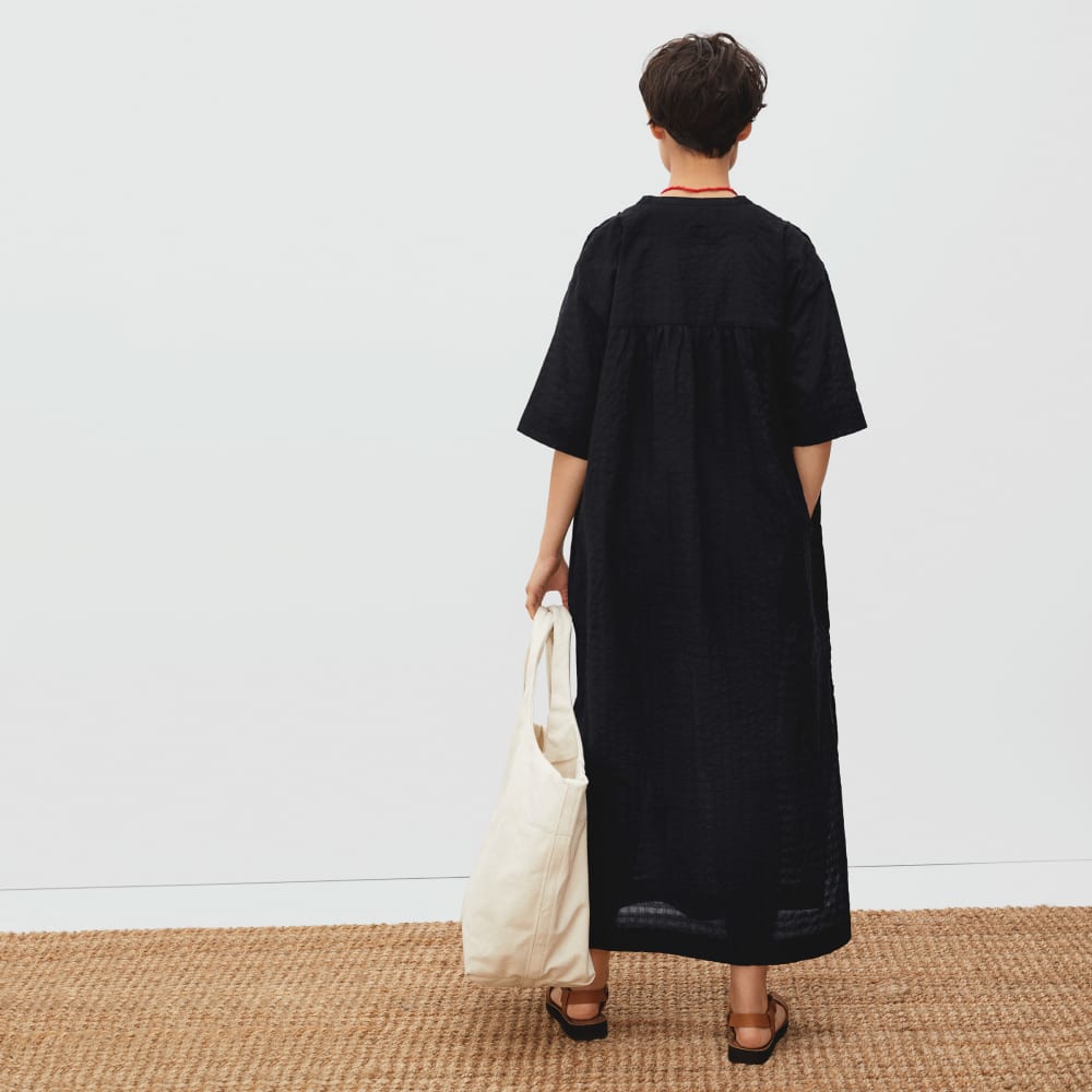 The Caftan Dress | Black Check - Image 3