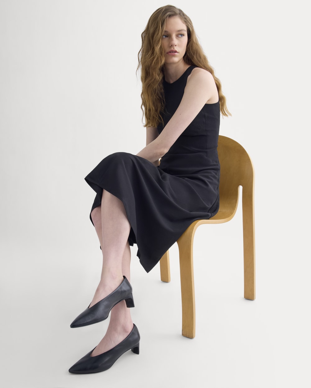 Made in Italy Almond-Toe Pump | Black Leather - Image 5