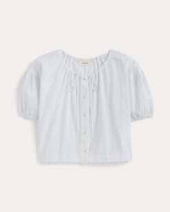 Alternative view of The Gauze Button-Up | White
