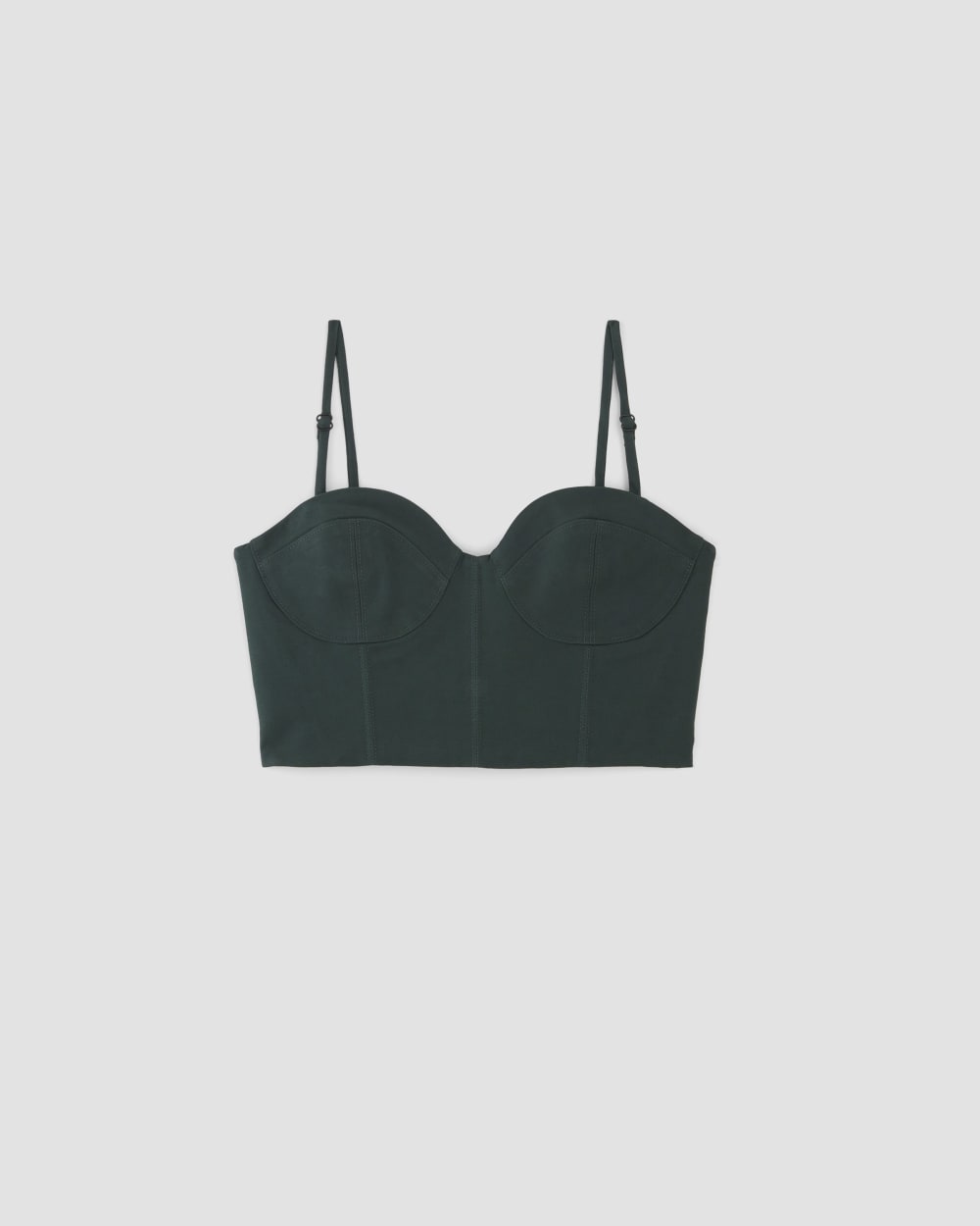 The Structured Cotton Bustier | Scarab - Image 2