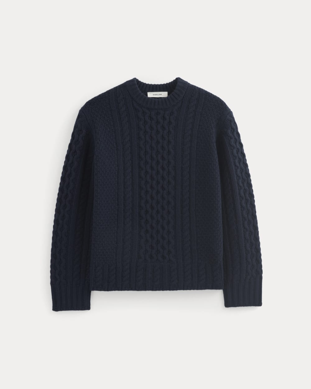 Cable Sweater in Luxe Merino | Navy - Image 2