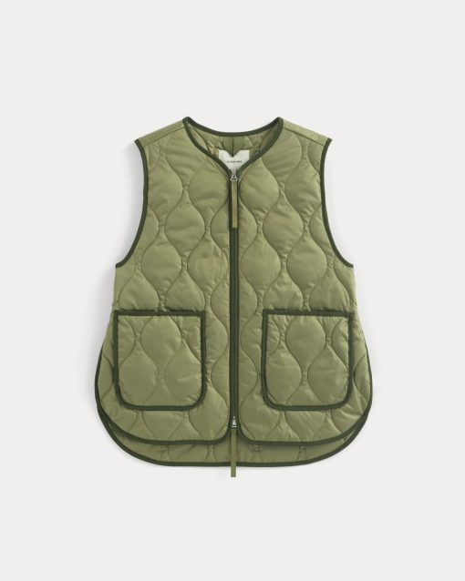 Alternative view of ReNew Quilted Vest | Lichen Green