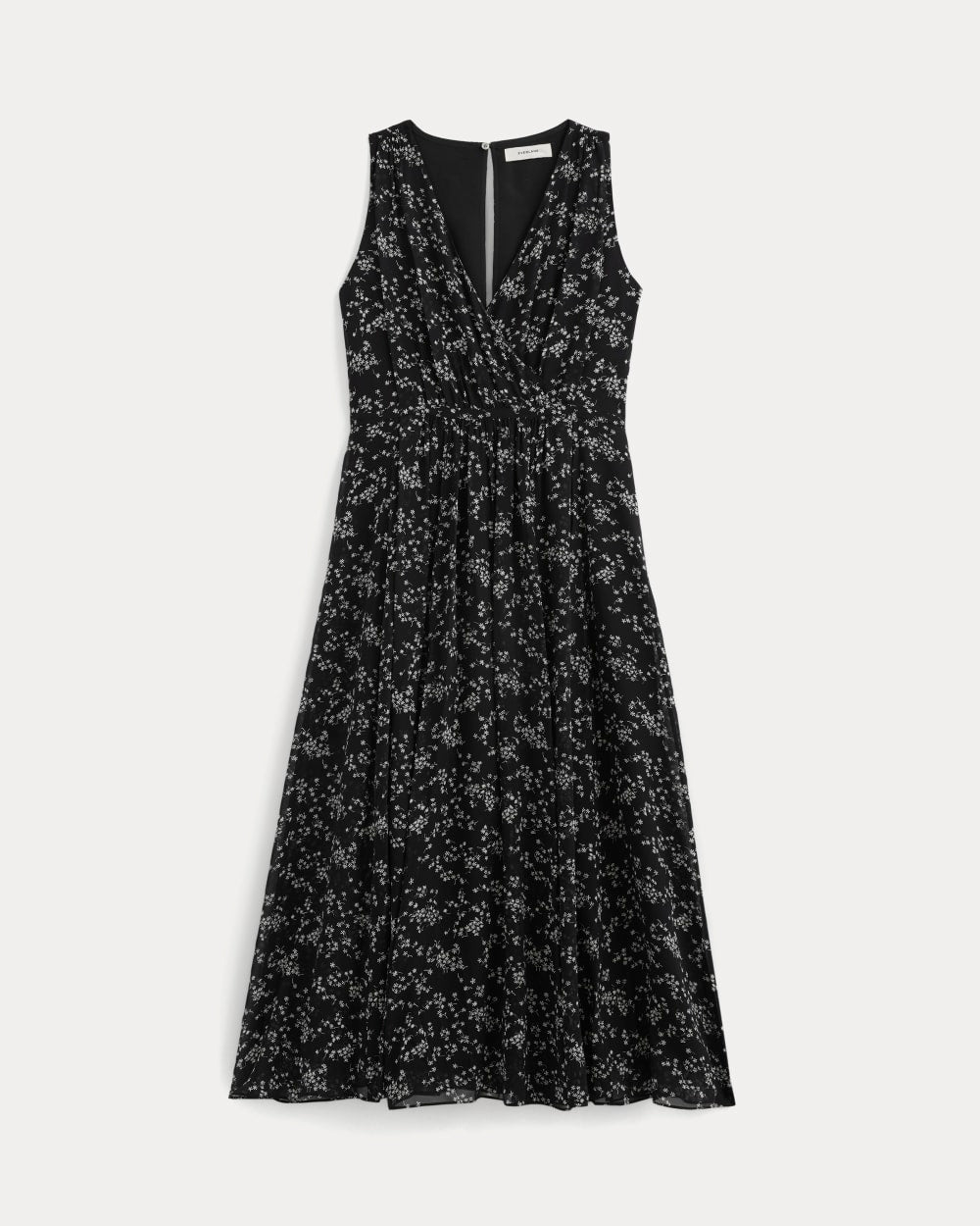 Maxi Dress in Silk Georgette | Floral/Black - Image 2