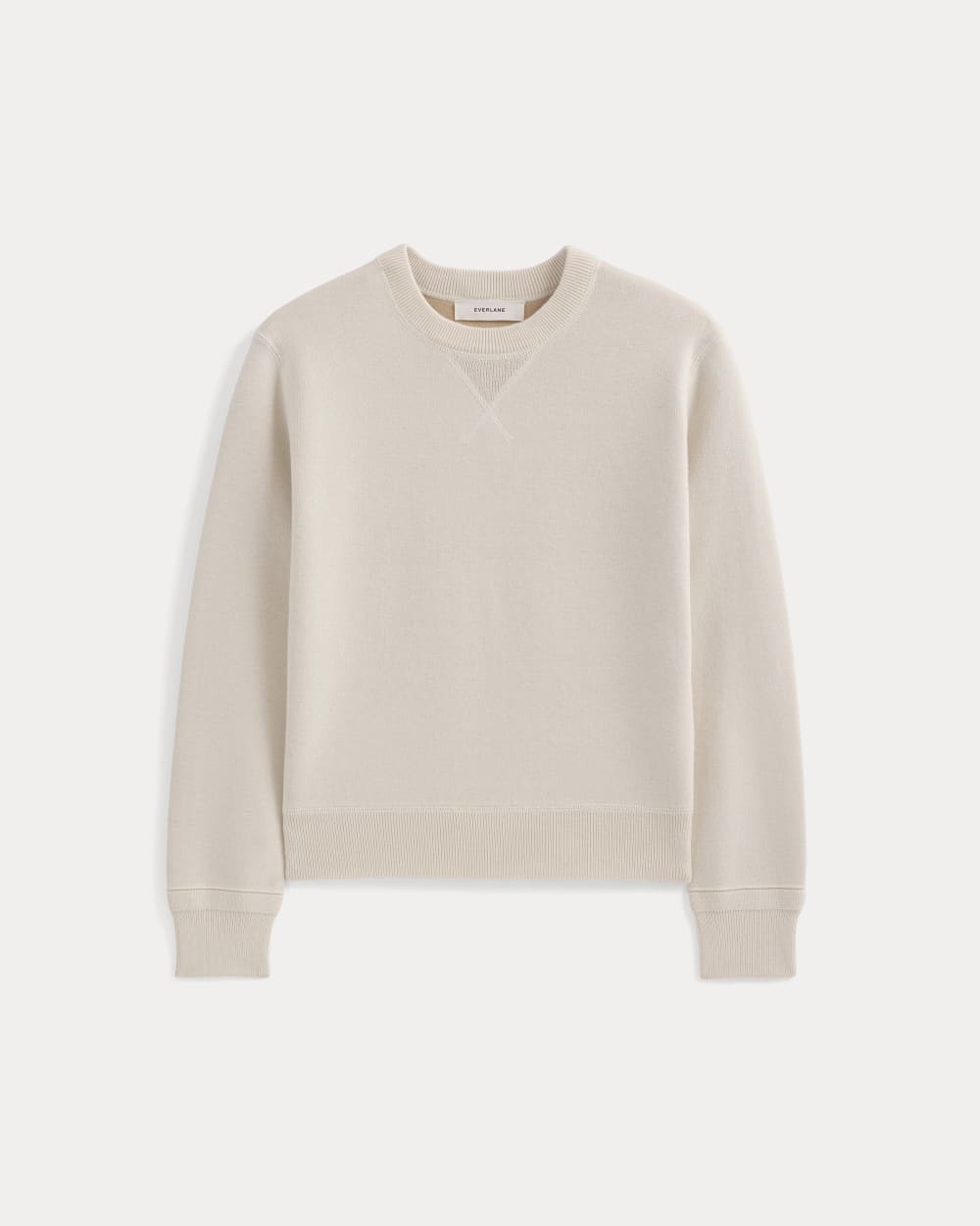 Double Knit Crew in Cotton Merino | Bone/Cream/Sand/Light Camel - Image 2