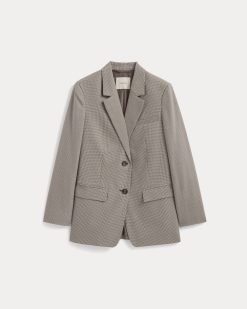 Alternative view of The Oversized Blazer in Buttersmooth | Deep Taupe Mini Gingham