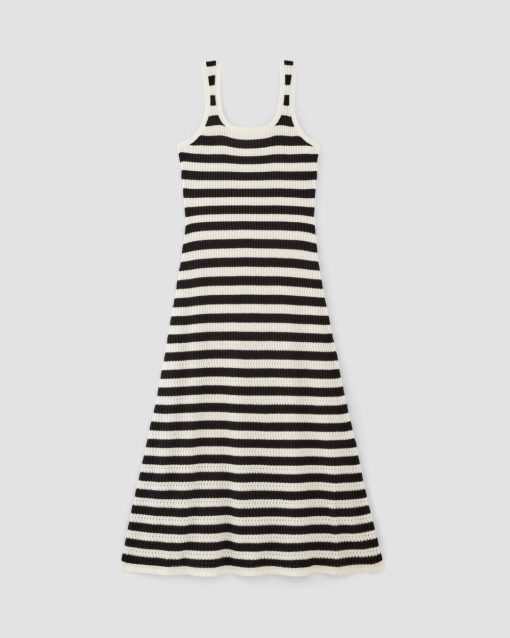 Alternative view of The Crochet Knit Tank Dress | Bone / Black
