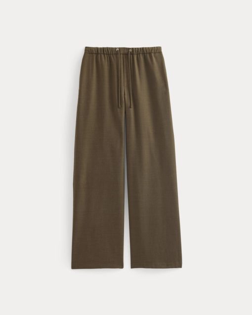 Alternative view of The Pull-On Trouser in Tailor Twill | Heathered Cocoa