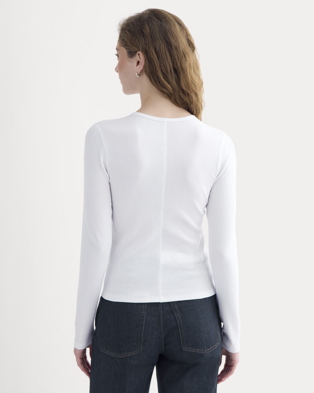 Luxe Rib Button-Up Top | White - Image 5