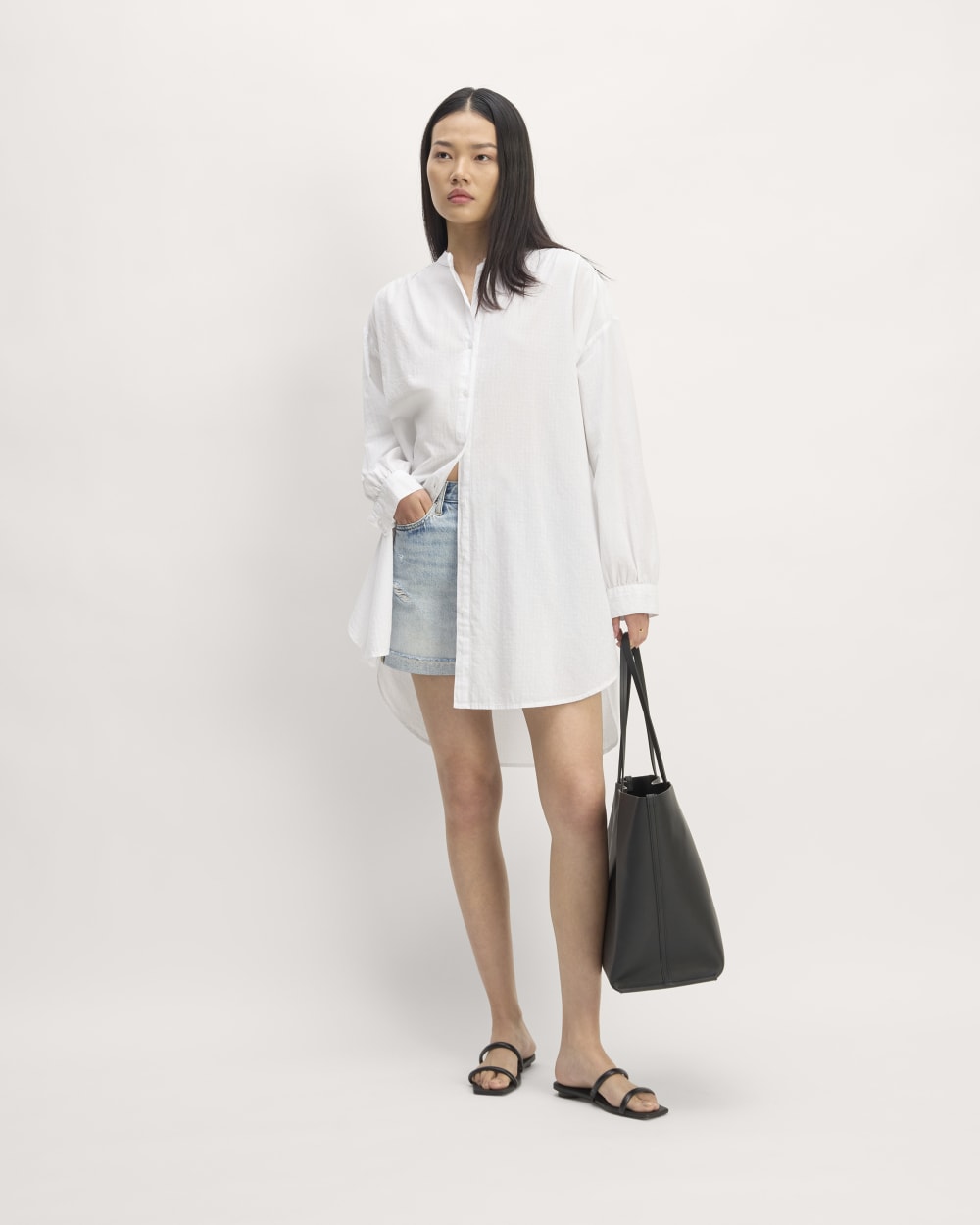 The Gauze Oversized Shirt | White - Image 3