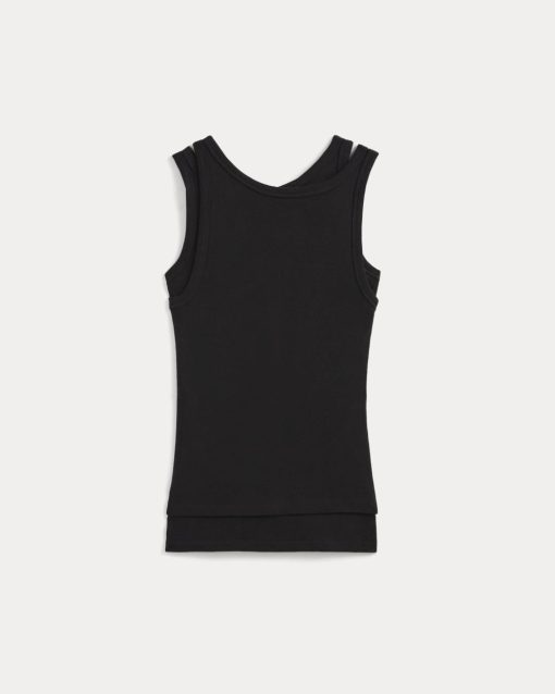 Alternative view of Tissue Layered Tank | Black