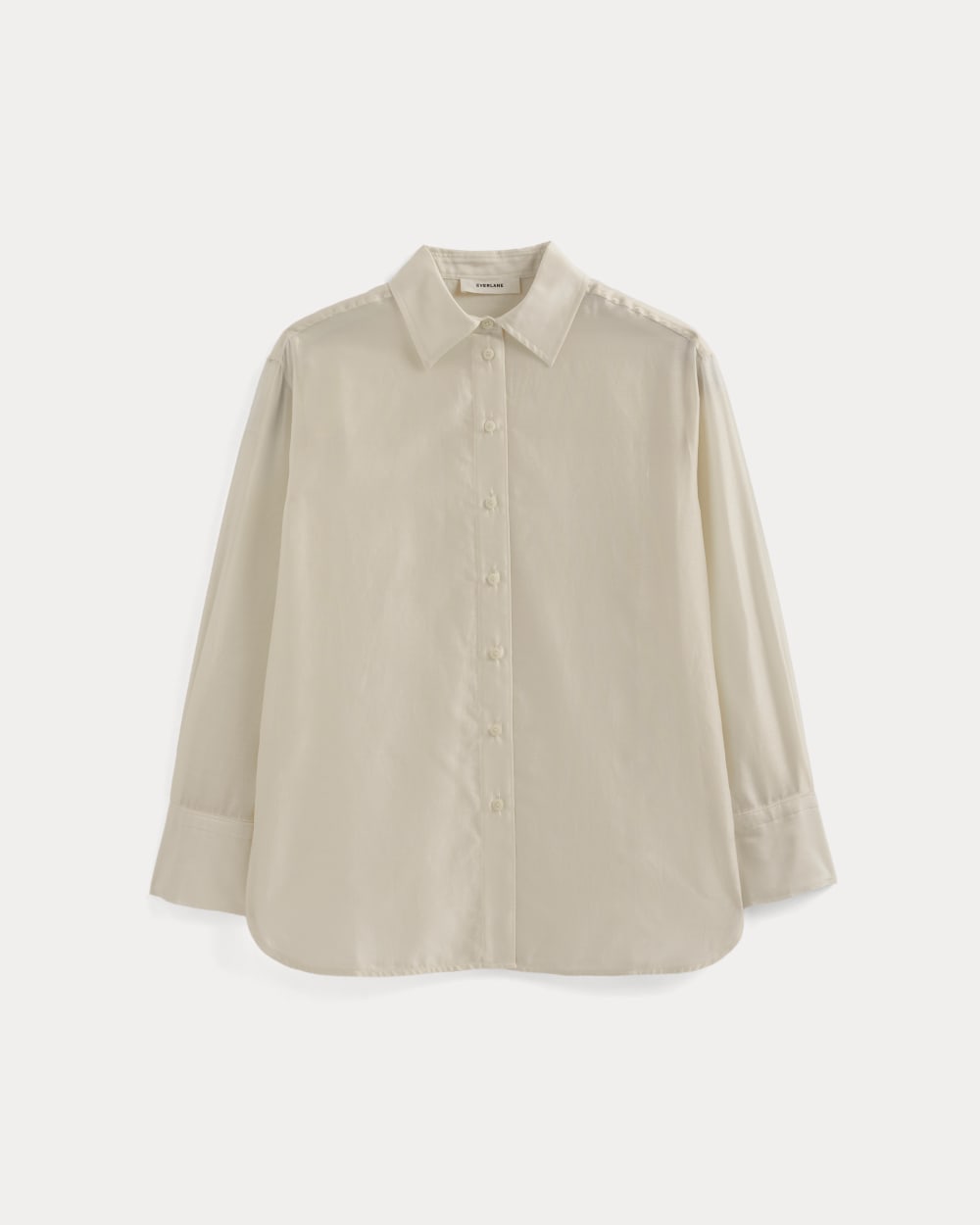 Oversized Shirt in Cotton-Silk Organza | Parchment - Image 2