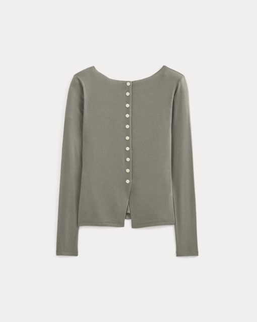 Alternative view of Button-Up Top in Butterluxe | Taupe