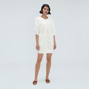 Alternative view of The Seersucker Puff Sleeve Dress | White