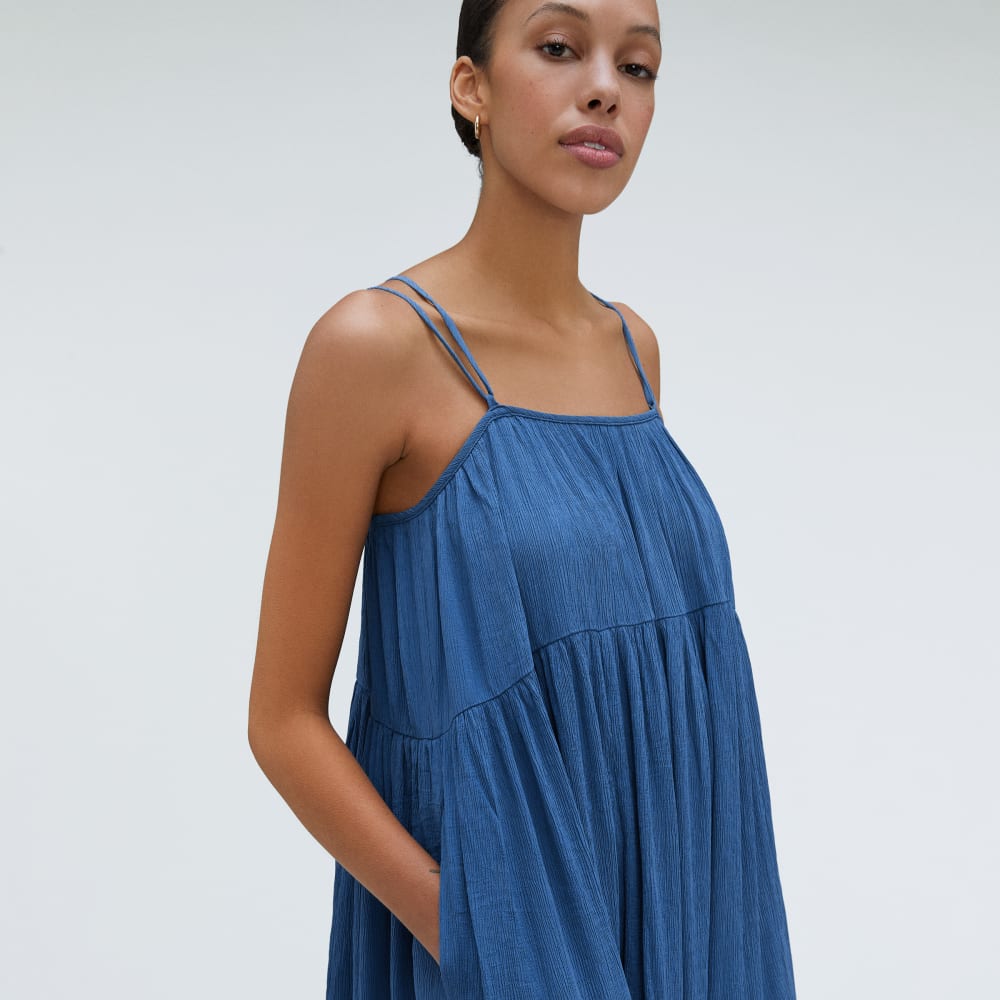 The Naia™ Ripple Tiered Maxi Dress | Deep Blue - Image 5