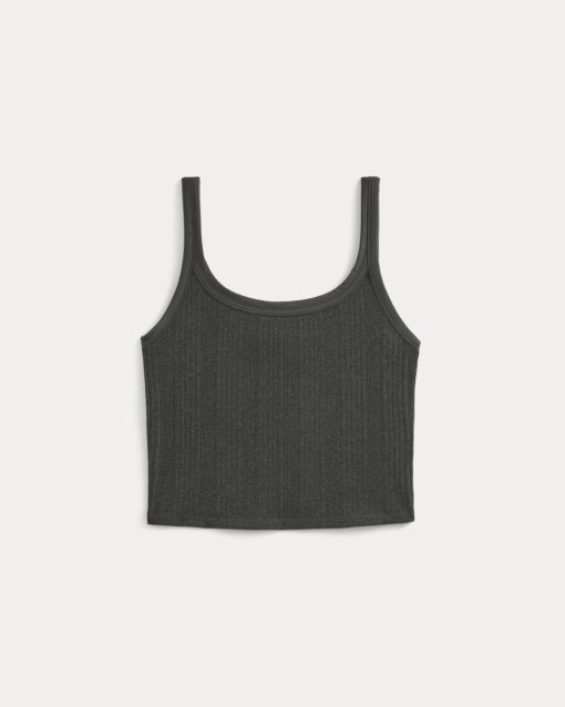 Alternative view of Lounge Rib Tank | Heathered Soot