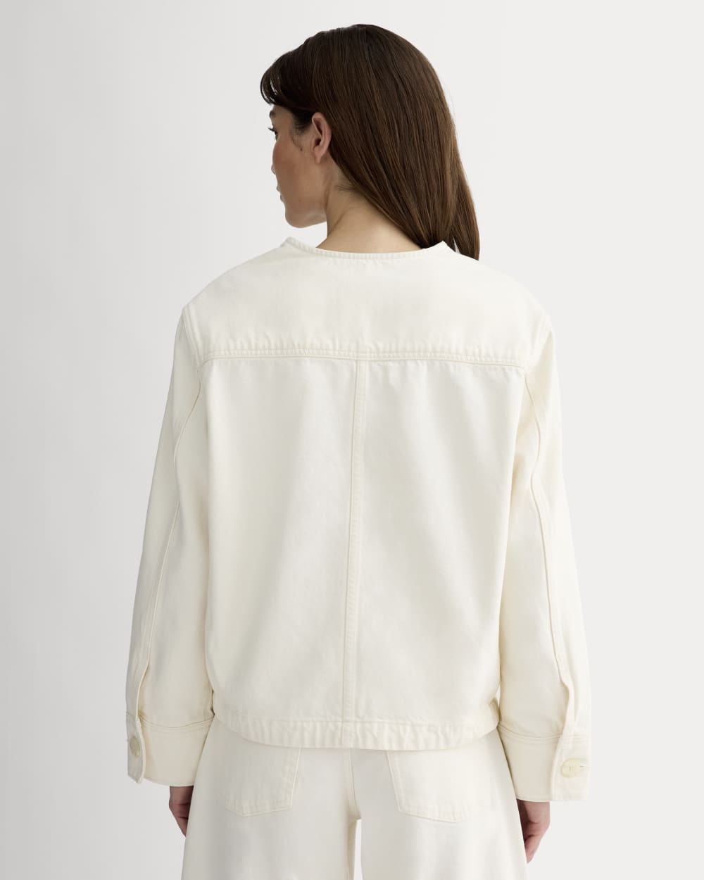 The Denim Barrel Jacket | Calico Ecru - Image 5