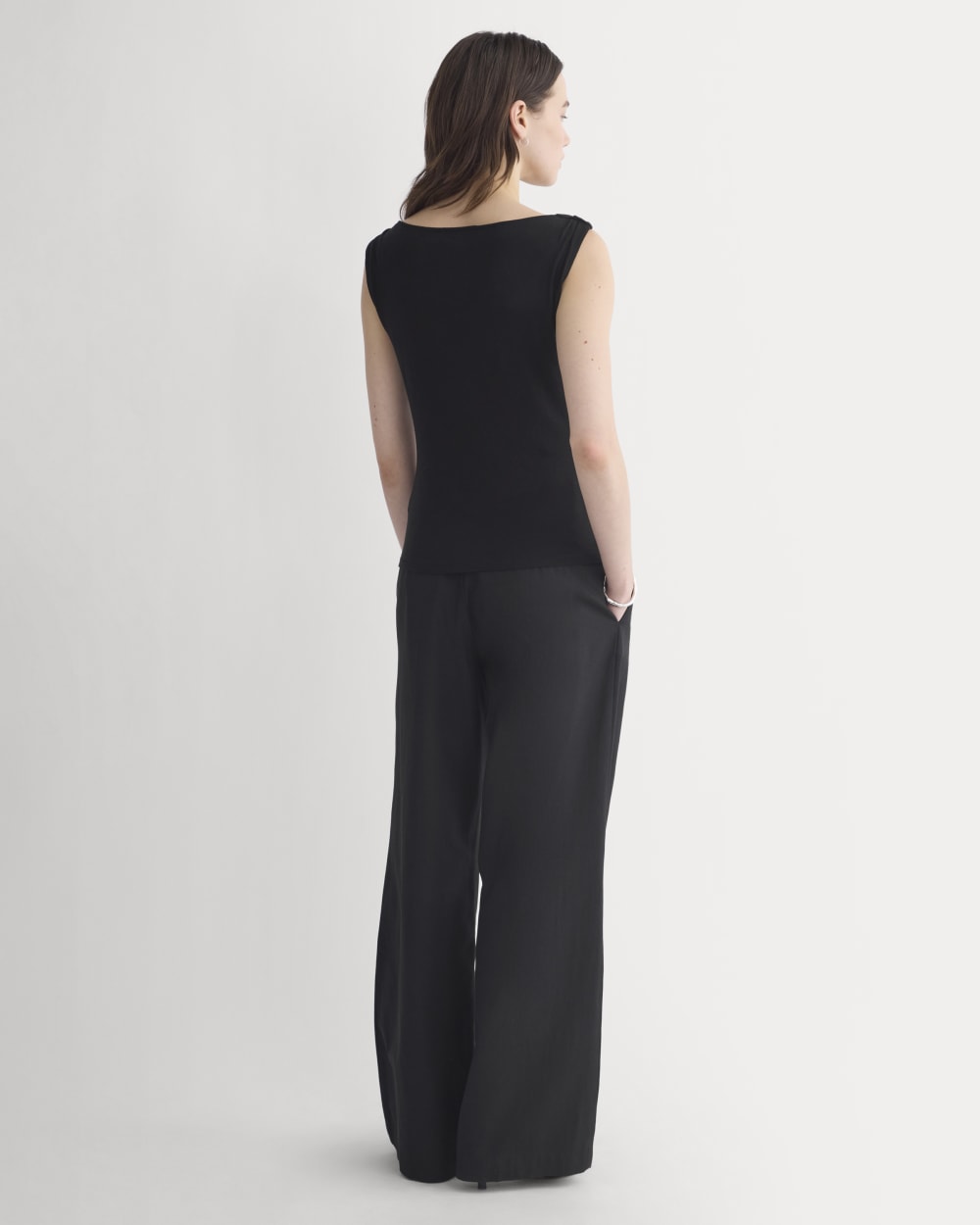 Cowl Neck Twist Tank in Butterluxe | Black - Image 5