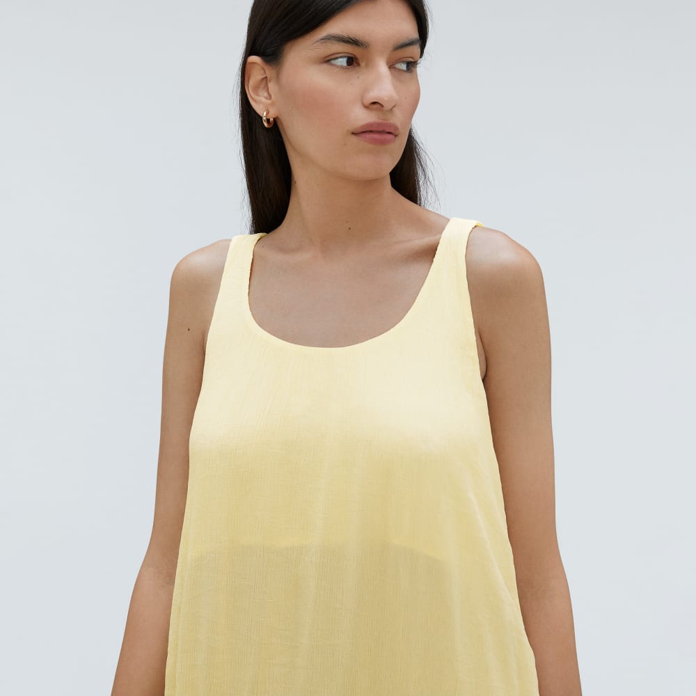 The Naia™ Ripple Tank Dress | Pastel Yellow - Image 4