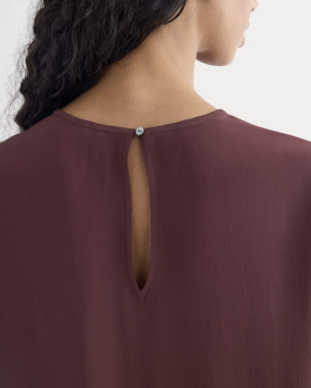 Dolman Top in Washable Silk | Deep Plum - Image 4