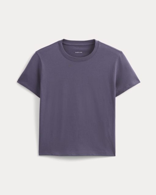 Alternative view of The Box-Cut Tee in Essential Cotton | Graystone | No Pocket