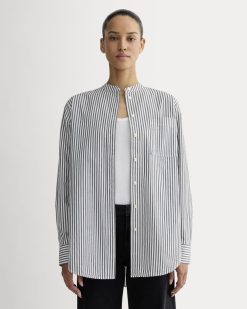 The Oversized Shirt in Ultrasoft Cotton | Optic White / Black