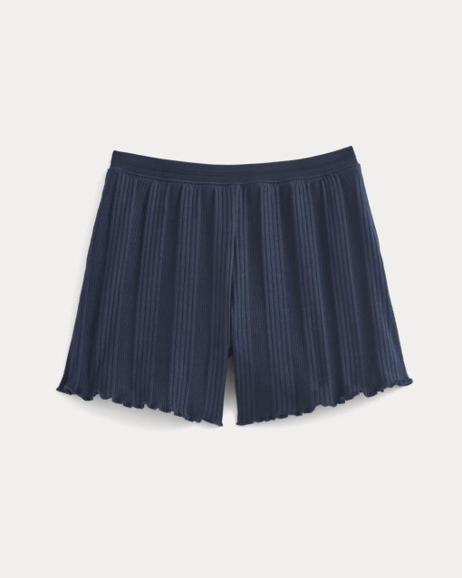 Alternative view of Lounge Rib Short | Navy