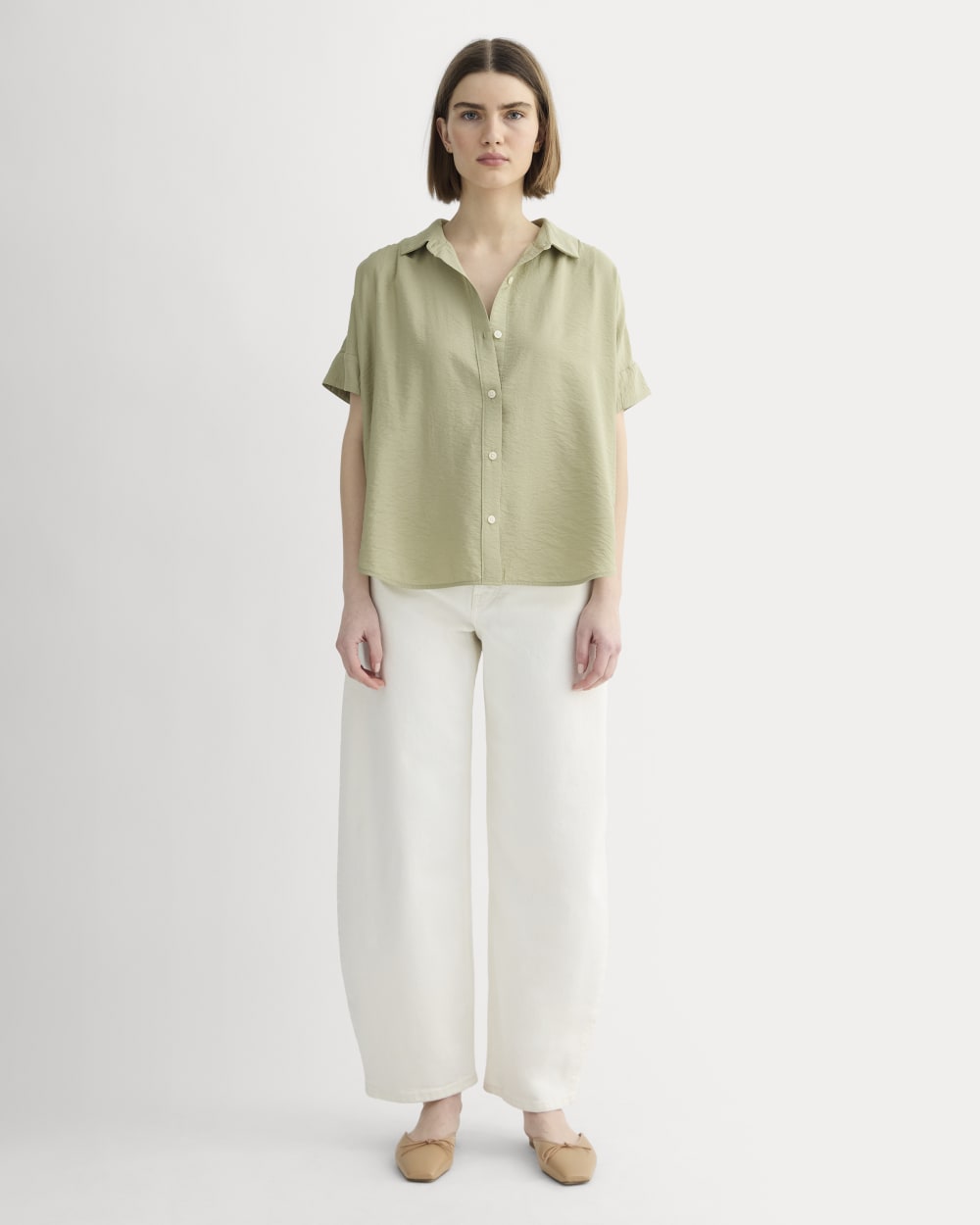 The Square Shirt in SoftLuxe | Eucalyptus - Image 3