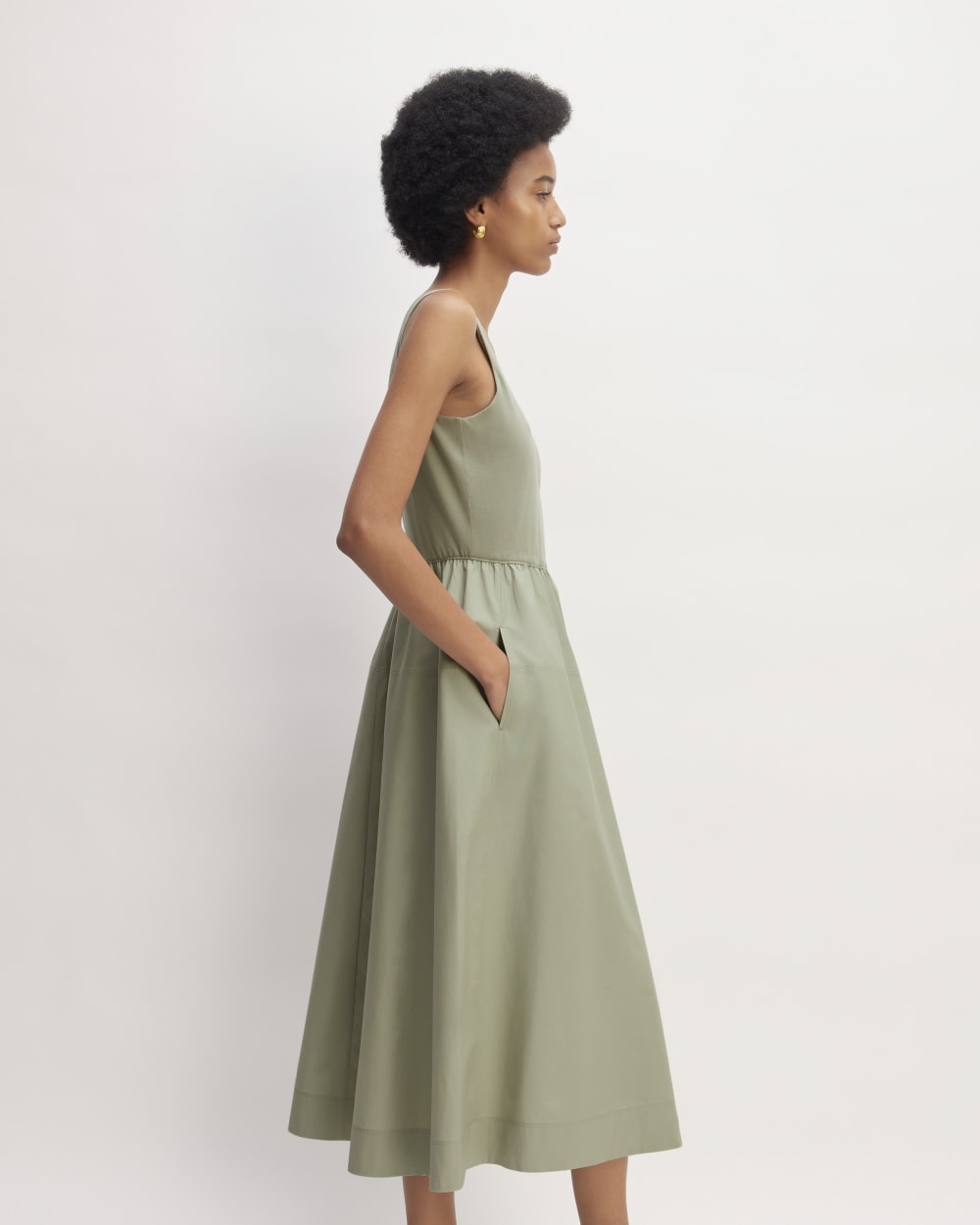 The Supima® Jersey Riviera Dress | Sage Green - Image 3