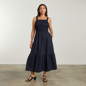 Alternative view of The Smock Dress | Deep Navy