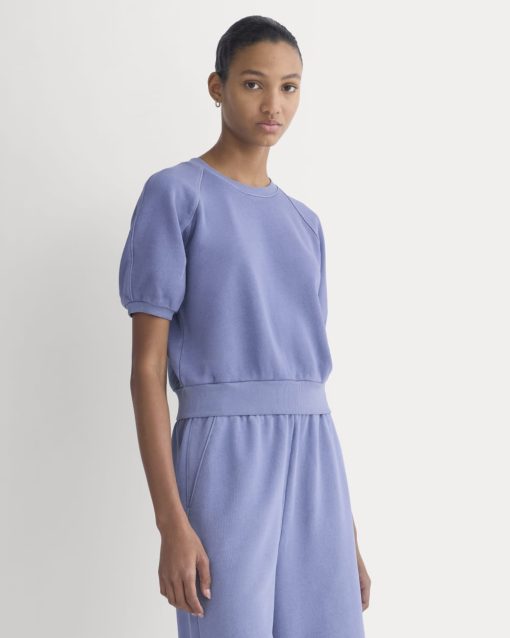 Lightweight Terry Blouson Short-Sleeve Crew | Velvet Morning