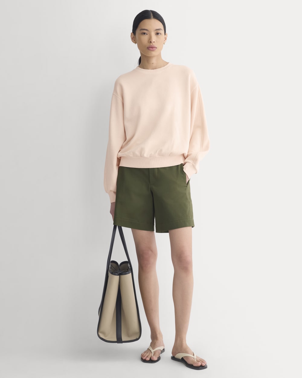 Lightweight Terry Blouson Crew | Pale Peach - Image 3