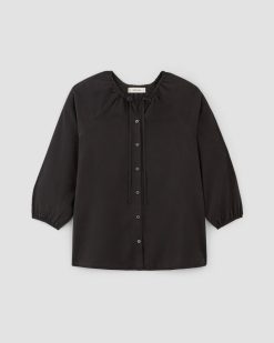 Alternative view of The Gathered Shirt in Butterlite | Black