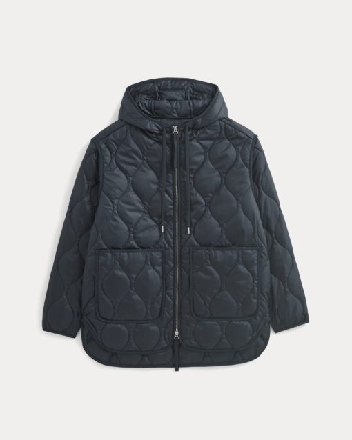 Alternative view of ReNew Quilted Hooded Liner | Navy
