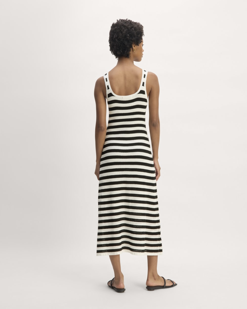The Crochet Knit Tank Dress | Bone / Black - Image 6