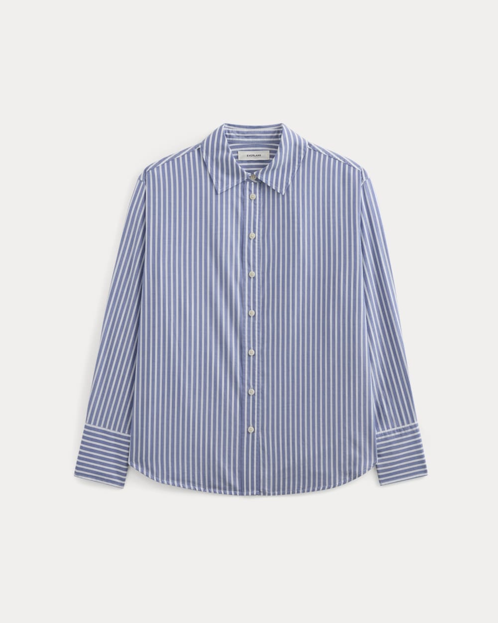 Everyday Shirt in Silky Cotton | Bone / Mazarine Blue - Image 2