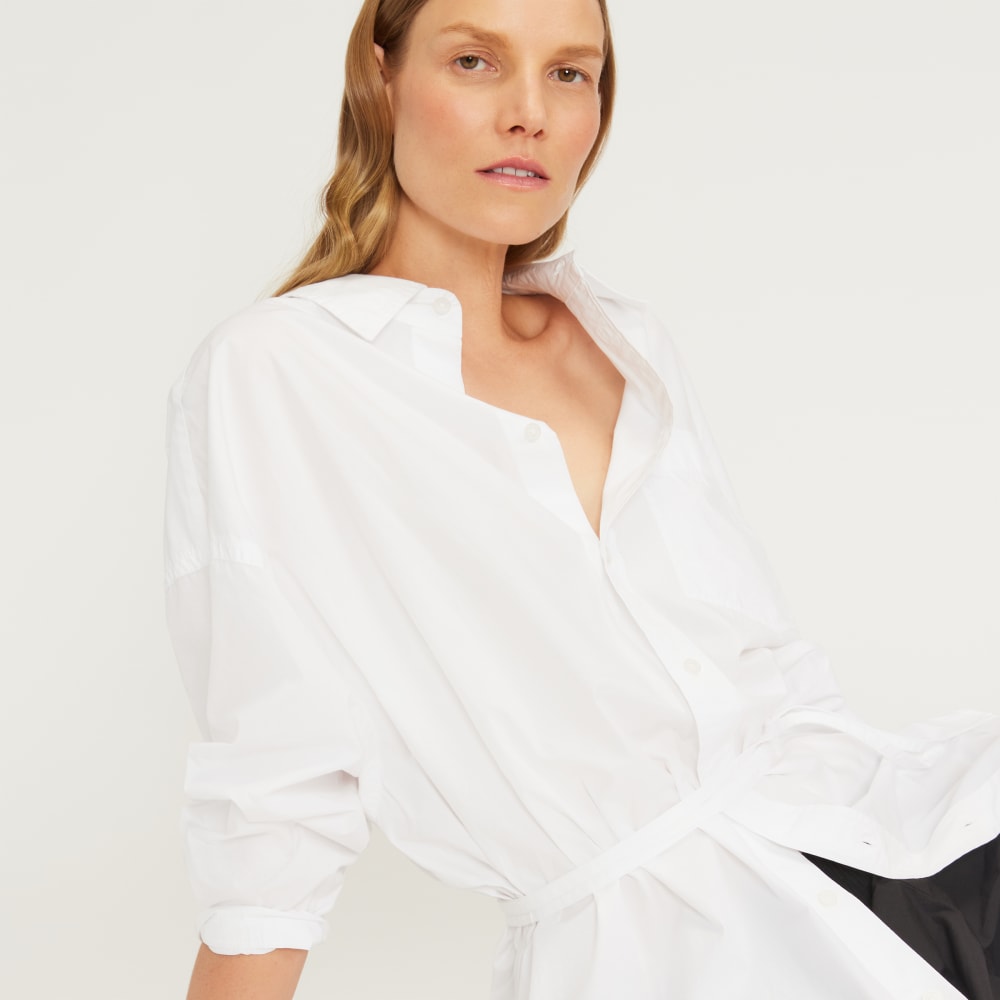 The Poplin Tie Back Shirt | White - Image 5