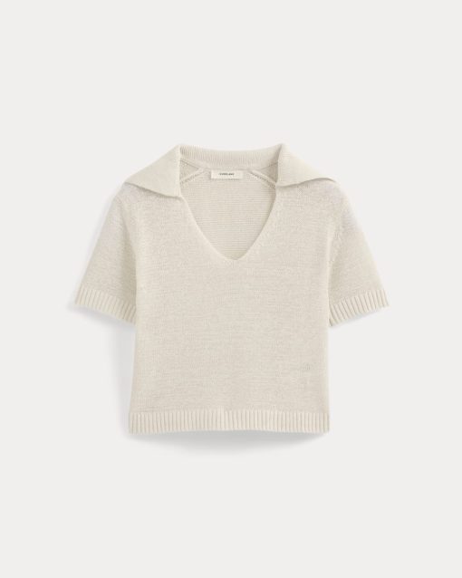 Alternative view of Open Collar Polo | Bone