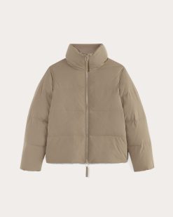 Alternative view of The Puffer Bomber | Taupe Grey
