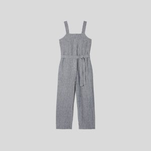 Alternative view of The Linen Jumpsuit | Canvas Tan / Navy