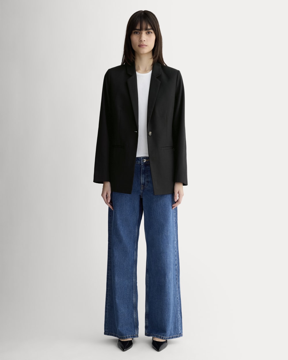 The Relaxed Blazer in Buttersmooth | Black - Image 3