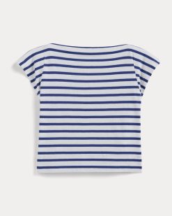 Alternative view of The Oversized Muscle Tee | Bone / Mazarine Blue
