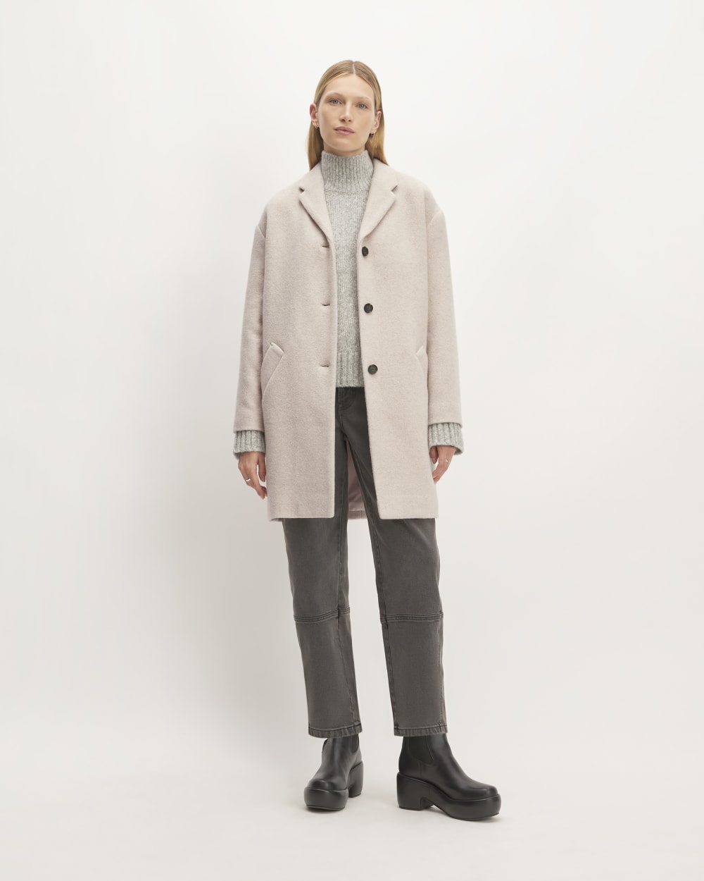 The Italian ReWool® Cocoon Coat | Oat - Image 3