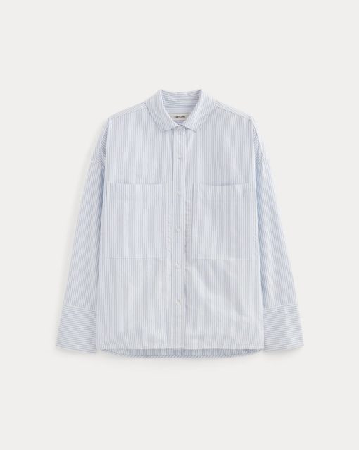 Alternative view of The Boxy Oxford | White / Blue