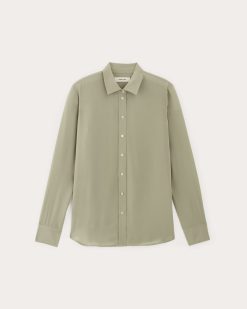Alternative view of The Must-Have Shirt in Washable Silk | Seagrass