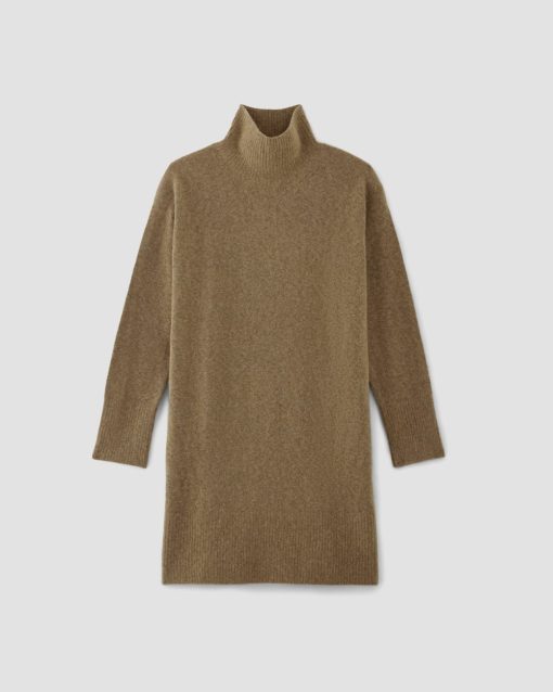 Alternative view of The Cozy Stretch Turtleneck Dress | Heathered Toasted Coconut